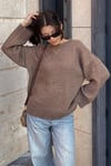 Vizon Bisiklet Yaka Oversize Triko Kazak SH173