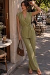 Yeşil Basic Yelek Pantolon Takım Sh241