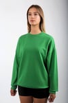 Yeşil Bisiklet Yaka Basic Sweatshirt SH111