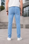 Erkek Açık Mavi Slim Fit Likralı Jean Pantolon