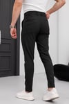 Erkek Antrasit Slim Fit Dar Kesim Likralı Yan Cep Bilek Boy Düz Kumaş Pantolon