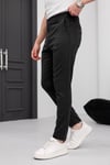 Erkek Antrasit Slim Fit Dar Kesim Likralı Yan Cep Bilek Boy Düz Kumaş Pantolon