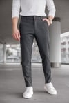 Erkek Antrasit Slim Fit Likralı Armür Desenli Casual Pantolon