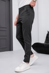 Erkek Antrasit Slim Fit Likralı Armür Desenli Casual Pantolon