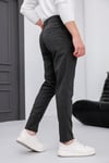 Erkek Antrasit Slim Fit Likralı Armür Desenli Casual Pantolon