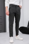 Erkek Antrasit Slim Fit Likralı Armür Desenli Casual Pantolon