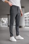 Erkek Antrasit Slim Fit Likralı Armür Desenli Casual Pantolon