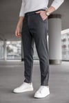 Erkek Antrasit Slim Fit Likralı Armür Desenli Casual Pantolon