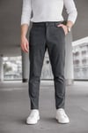Erkek Antrasit Slim Fit Likralı Armür Desenli Casual Pantolon