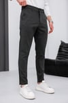 Erkek Antrasit Slim Fit Likralı Armür Desenli Casual Pantolon