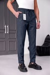 Erkek Antrasit Slim Fit Likralı Beli Lastikli Bağcıklı Yan Cep Jogger Kumaş Pantolon