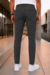 Erkek Antrasit Slim Fit Likralı Beli Lastikli Bağcıklı Yan Cep Jogger Kumaş Pantolon
