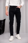 Erkek Antrasit Slim Fit Likralı Dar Paça Kot Pantolon