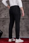 Erkek Antrasit Slim Fit Likralı Dar Paça Lazerli Kot Pantolon