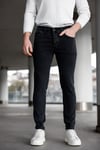 Erkek Antrasit Slim Fit Likralı Jean Pantolon
