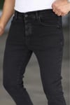 Erkek Antrasit Slim Fit Likralı Jean Pantolon