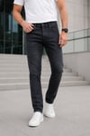 Erkek Antrasit Slim Fit Likralı Jean Pantolon