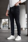 Erkek Antrasit Slim Fit Likralı Jean Pantolon