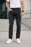 Erkek Antrasit Slim Fit Likralı Jean Pantolon