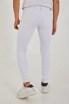 Erkek Beyaz Slim Fit Likralı Dar Paça Kot Pantolon