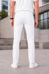 Erkek Beyaz Slim Fit Likralı Jean Pantolon