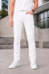 Erkek Beyaz Slim Fit Likralı Jean Pantolon