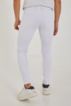 Erkek Beyaz Slim Fit Likralı Jean Pantolon