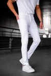 Erkek Beyaz Slim Fit Likralı Jean Pantolon