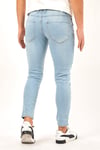 Erkek Buz Mavi Slim Fit Likralı Dar Paça Kot Pantolon
