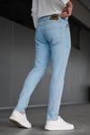 Erkek Buz Mavi Slim Fit Likralı Jean Pantolon