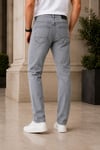 Erkek Füme Regular Fit Taşlamalı Düz Paça Kot Pantolon