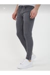 Erkek Füme Slim Fit Likralı Dar Paça Kot Pantolon