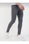 Erkek Füme Slim Fit Likralı Dar Paça Kot Pantolon