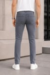 Erkek Füme Slim Fit Likralı Dar Paça Lazerli Kot Pantolon