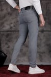 Erkek Füme Slim Fit Likralı Dar Paça Lazerli Kot Pantolon