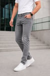 Erkek Füme Slim Fit Likralı Jean Pantolon