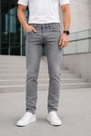 Erkek Füme Slim Fit Likralı Jean Pantolon