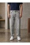 Erkek Gri Baggy Fit Geniş Kesim Jean Pantolon