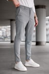 Erkek Koyu Gri Slim Fit Likralı Armür Desenli Casual Pantolon