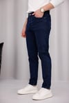 Erkek Lacivert Slim Fit Likralı Dar Paça Kot Pantolon