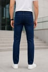 Erkek Lacivert Slim Fit Likralı Jean Pantolon