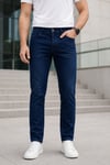 Erkek Lacivert Slim Fit Likralı Jean Pantolon