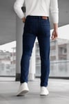 Erkek Lacivert Slim Fit Likralı Jean Pantolon