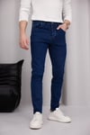 Erkek Mavi Slim Fit Likralı Dar Paça Kot Pantolon