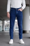 Erkek Mavi Slim Fit Likralı Jean Pantolon