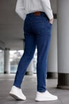 Erkek Mavi Slim Fit Likralı Jean Pantolon