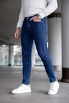Erkek Mavi Slim Fit Likralı Jean Pantolon