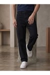 Erkek Siyah Baggy Fit Geniş Kesim Jean Pantolon