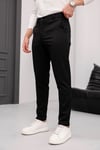 Erkek Siyah Slim Fit Likralı Armür Desenli Casual Pantolon