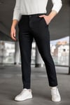 Erkek Siyah Slim Fit Likralı Armür Desenli Casual Pantolon